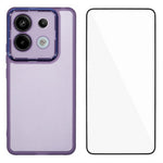WANLONFENG DKSM-serien för Xiaomi Poco X6 5G / Redmi Note 13 Pro 5G TPU-skal med elektropläterad ram och härdat glas
