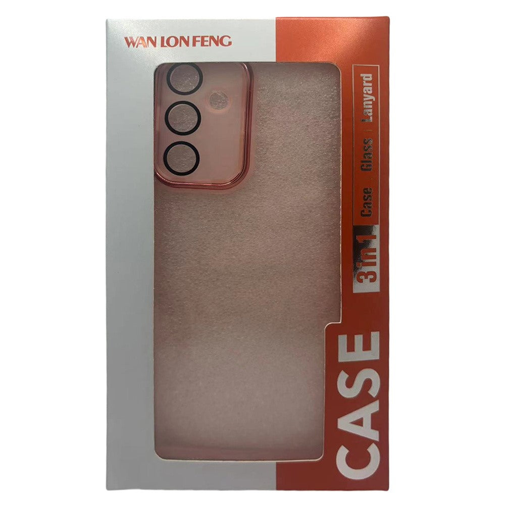 WANLONFENG DKSM Series for Xiaomi Poco X6 5G  /  Redmi Note 13 Pro 5G TPU Case Electroplated Frame with Tempered Glass