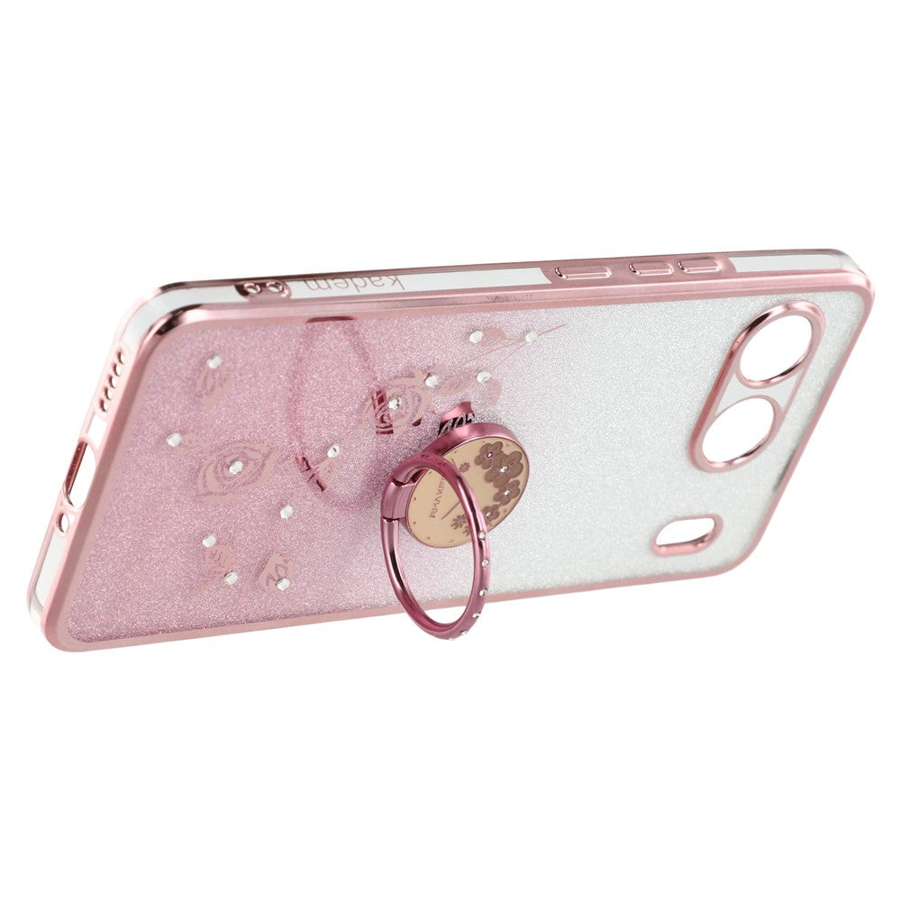 KADEM För OnePlus Nord 4 Skal Ring Stativ TPU Blommor mobilskal Gradient Glitter