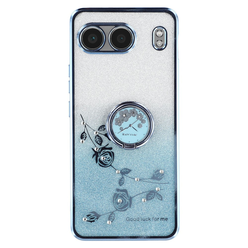 KADEM För OnePlus Nord 4 Skal Ring Stativ TPU Blommor mobilskal Gradient Glitter