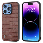 ABEEL For iPhone 16 Pro Max Cases Genuine Cow Leather+PC+TPU Drop-Proof Cell Phone Cover