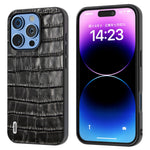 ABEEL For iPhone 16 Pro Max Cases Genuine Cow Leather+PC+TPU Drop-Proof Cell Phone Cover