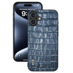 ABEEL For iPhone 16 Cases Genuine Cow Leather+PC+TPU Drop-Proof Cell Phone Cover