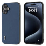 ABEEL For iPhone 16 Cases Genuine Cow Leather+PC+TPU Phone Cover