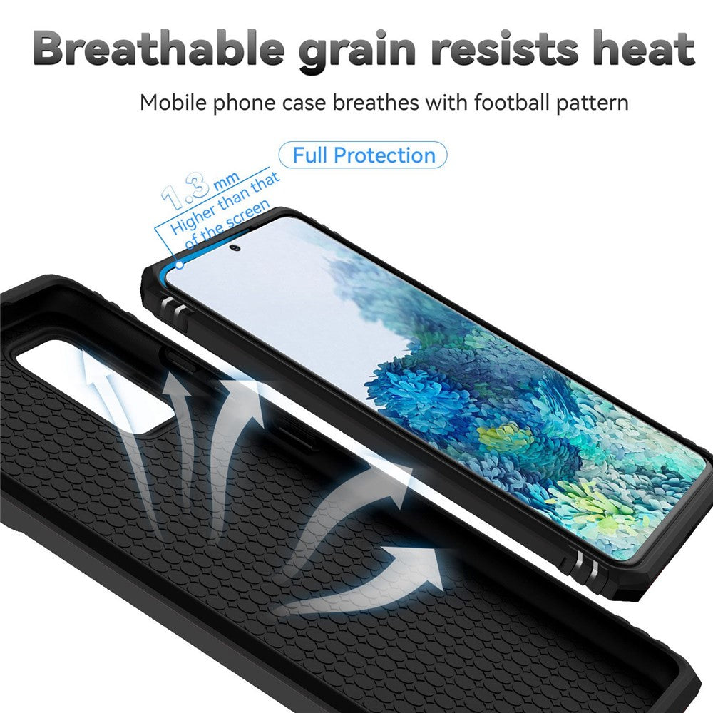 Samsung Galaxy S20 Plus 4G / 5G Hårt PC + Mjukt TPU mobilskal med Metallring Stöd och Skjutbart Kameraskydd