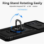 Metallringstödsskal för Samsung Galaxy S21 4G / 5G, Hårt PC + Mjukt TPU-skyddande kameraskal
