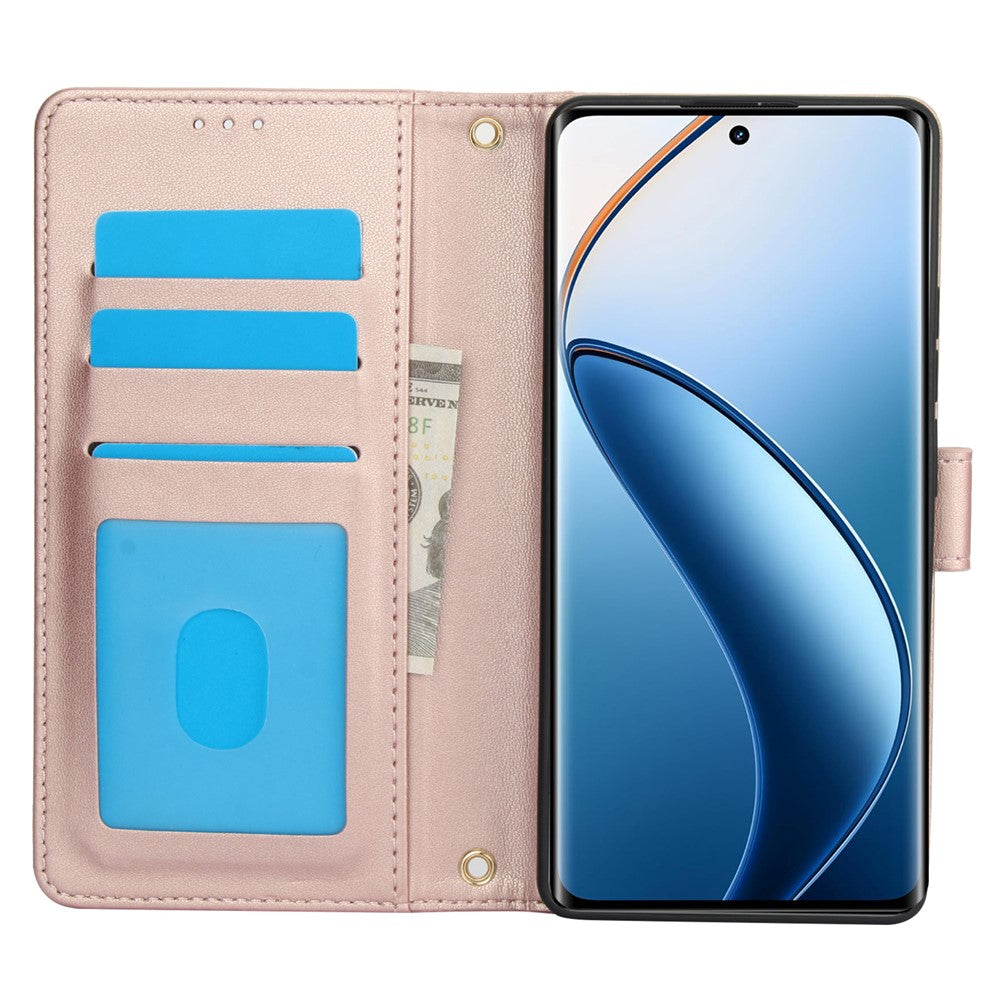 SY-003 For Oppo A60 4G Case PU Leather Stand View Phone Wallet Cover with Hand Strap