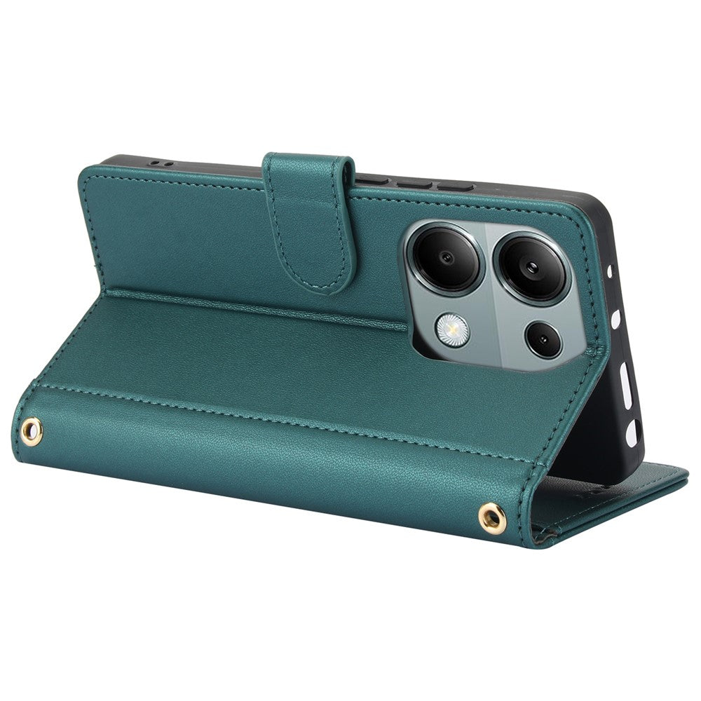 SY-003 til Xiaomi Redmi Note 13 5G / Note 13 5G (Kina), etui af PU-læder med stativ, pung og håndrem