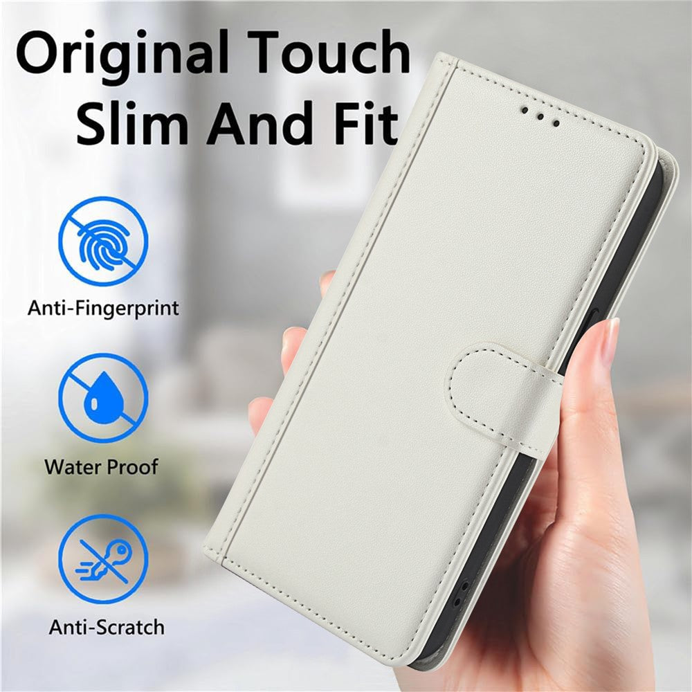 SY-003 For Xiaomi Redmi Note 13 Pro+ 5G Case PU Leather Stand View Phone Wallet Cover with Hand Strap