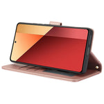 SY-003 For Xiaomi Redmi Note 13 4G Case PU Leather Stand View Phone Wallet Cover with Hand Strap