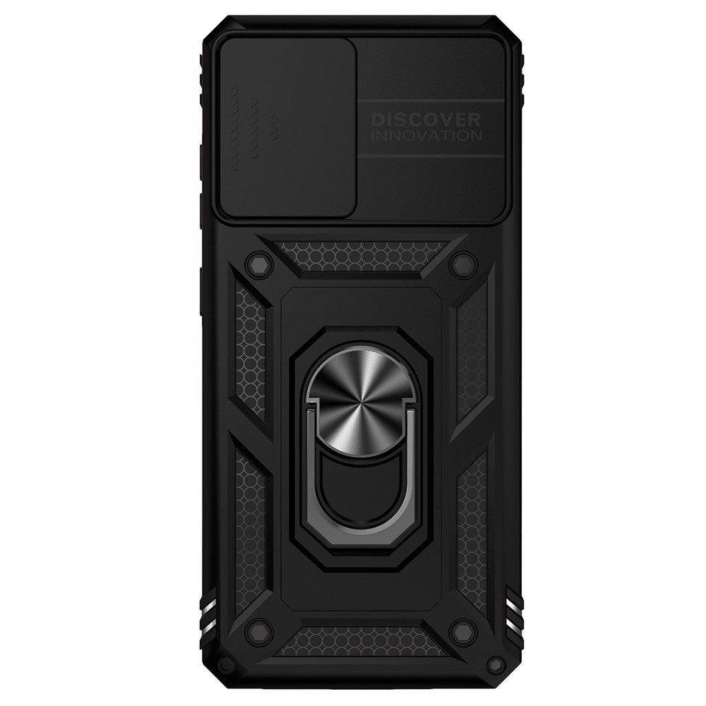 Metal Ring Kickstand Case for Samsung Galaxy S20 4G / 5G, Slide Camera Protection PC + TPU Dual Layer Phone Cover