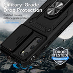 Metal Ring Kickstand Case for Samsung Galaxy S20 4G / 5G, Slide Camera Protection PC + TPU Dual Layer Phone Cover