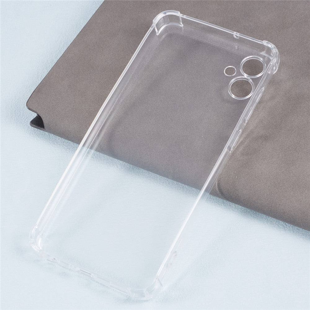 Til Samsung Galaxy A06 4G cover – forstærket, gennemsigtigt TPU-cover med fire hjørner