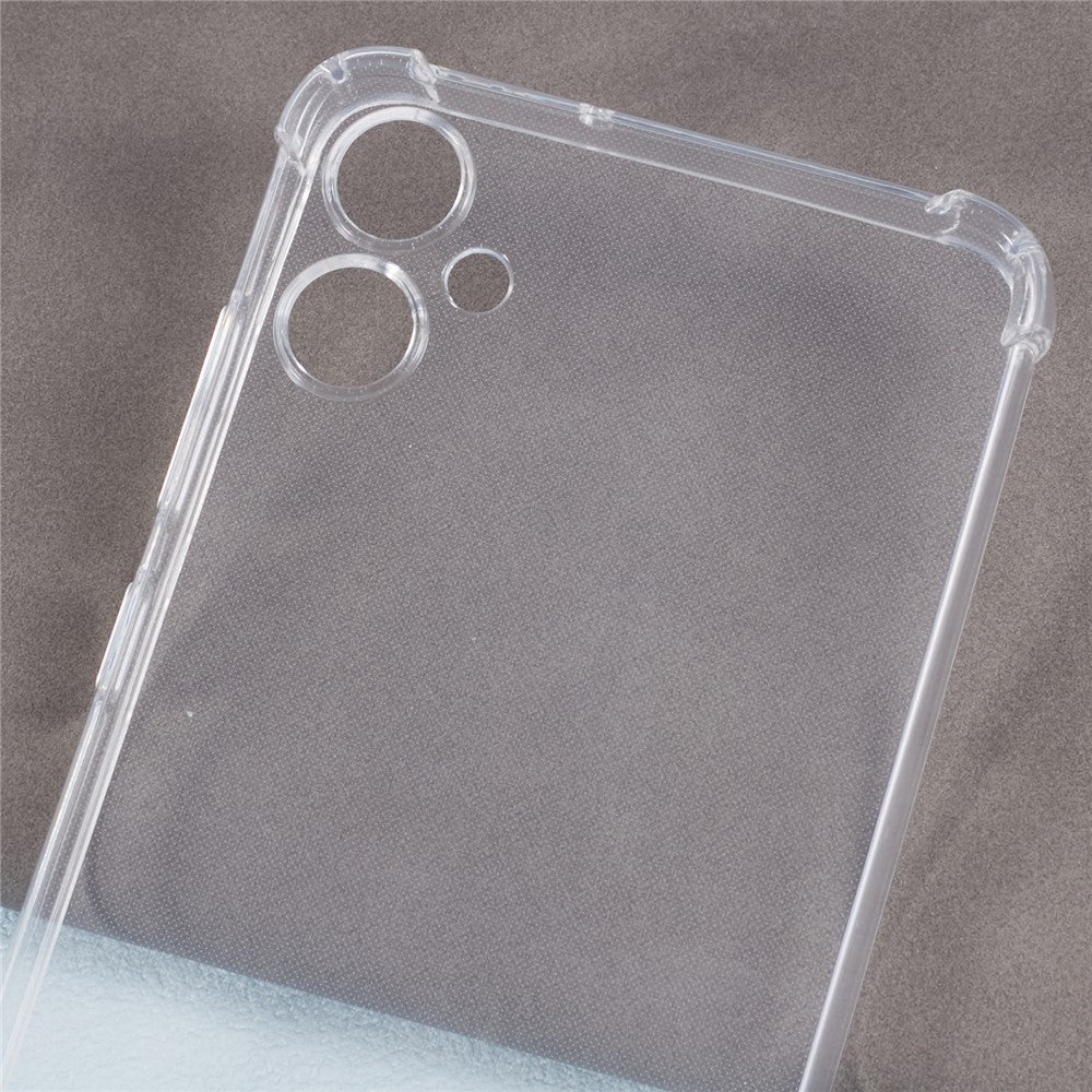 Til Samsung Galaxy A06 4G cover – forstærket, gennemsigtigt TPU-cover med fire hjørner
