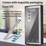 For Samsung Galaxy Z Fold4 5G Magnetic Case Leather+TPU Phone Cover with Screen Film