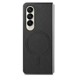 For Samsung Galaxy Z Fold4 5G Magnetic Case Leather+TPU Phone Cover with Screen Film