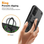Til Samsung Galaxy A05s 4G Cover Drejelig Støttefod PC+TPU Dropbeskyttende Telefoncover