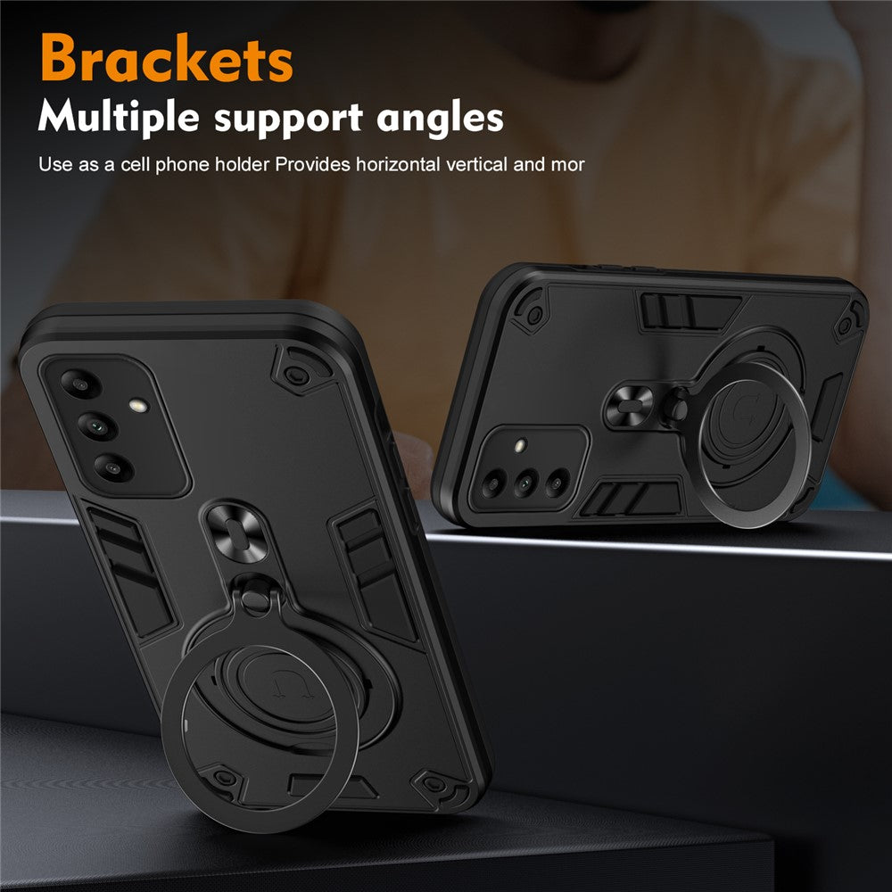 Til Samsung Galaxy A05s 4G Cover Drejelig Støttefod PC+TPU Dropbeskyttende Telefoncover