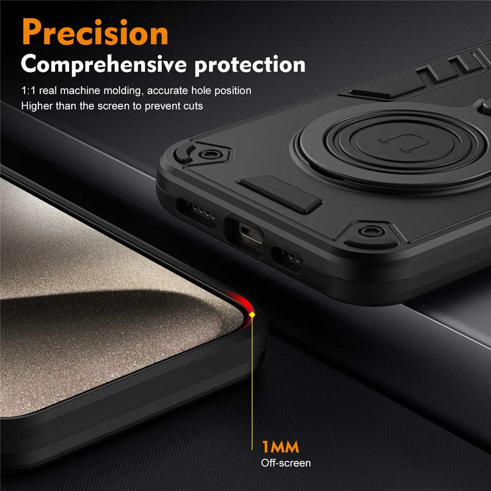 Til Samsung Galaxy A05s 4G Cover Drejelig Støttefod PC+TPU Dropbeskyttende Telefoncover