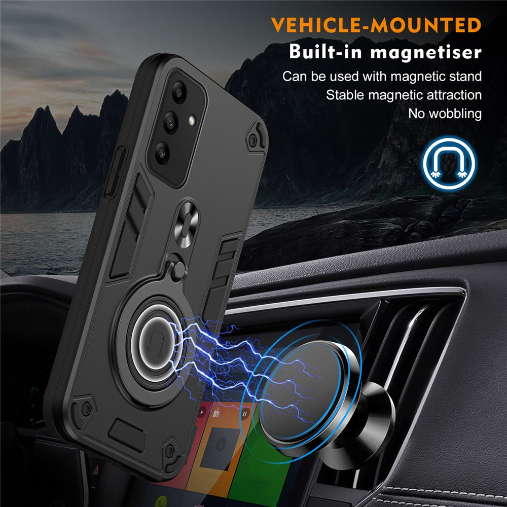 Til Samsung Galaxy A05s 4G Cover Drejelig Støttefod PC+TPU Dropbeskyttende Telefoncover