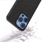 ABEEL For iPhone 16 Pro Case TPU+Genuine Cow Leather Protective Phone Cover