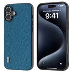 ABEEL For iPhone 16 Case TPU+Genuine Cow Leather Protective Phone Cover