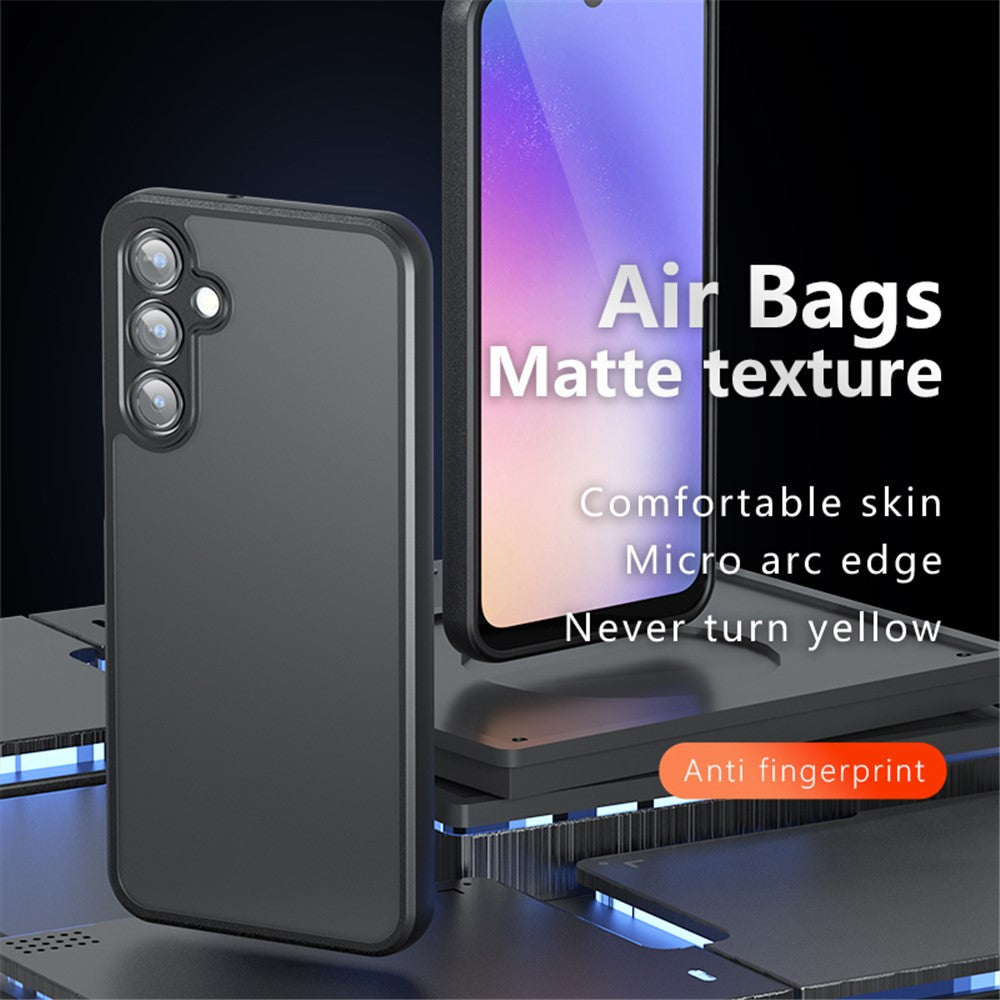 Til Samsung Galaxy A16 5G / A16 4G Cover Skin-Touch TPU + PC Mat Telefon Bagside, Transparent Sort