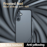Til Samsung Galaxy A16 5G / A16 4G Cover Skin-Touch TPU + PC Mat Telefon Bagside, Transparent Sort