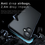 For Samsung Galaxy A06 4G Case Skin-Touch TPU + PC Matte Phone Back Cover, Transparent Black