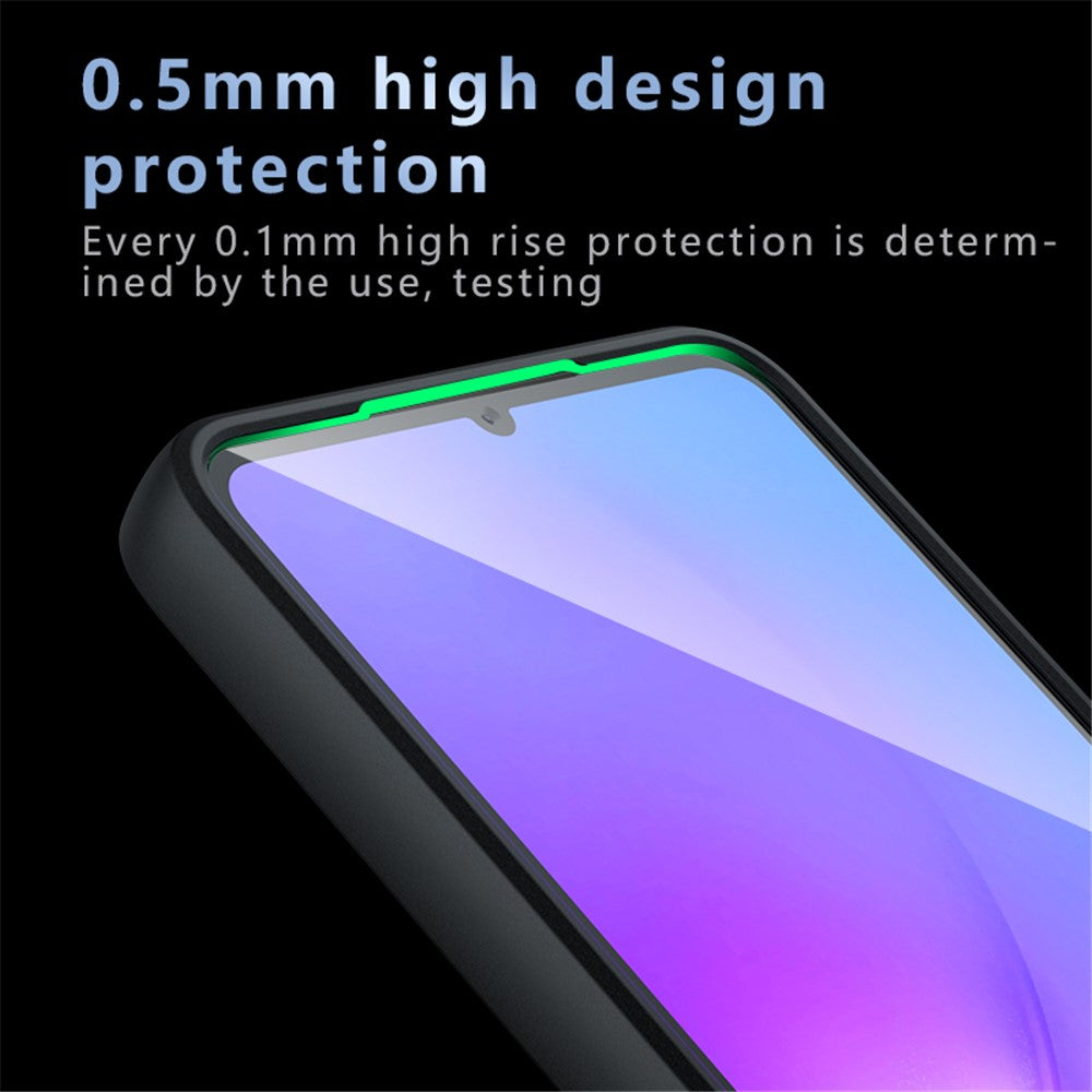 For Samsung Galaxy A06 4G Case Skin-Touch TPU + PC Matte Phone Back Cover, Transparent Black