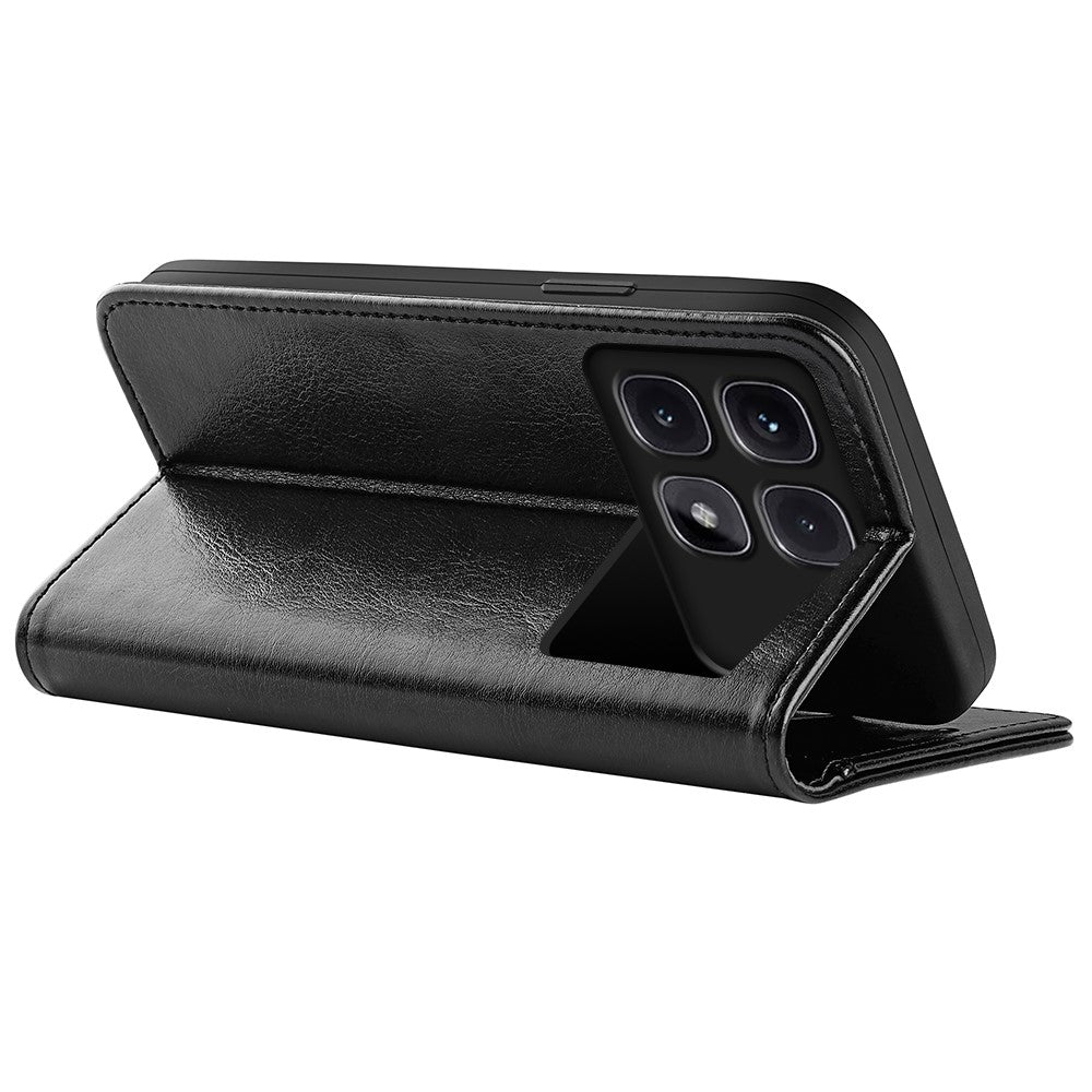 Xiaomi Redmi K70 Ultra Plånboksfodral Crazy Horse Texture Stand Läder mobilskal