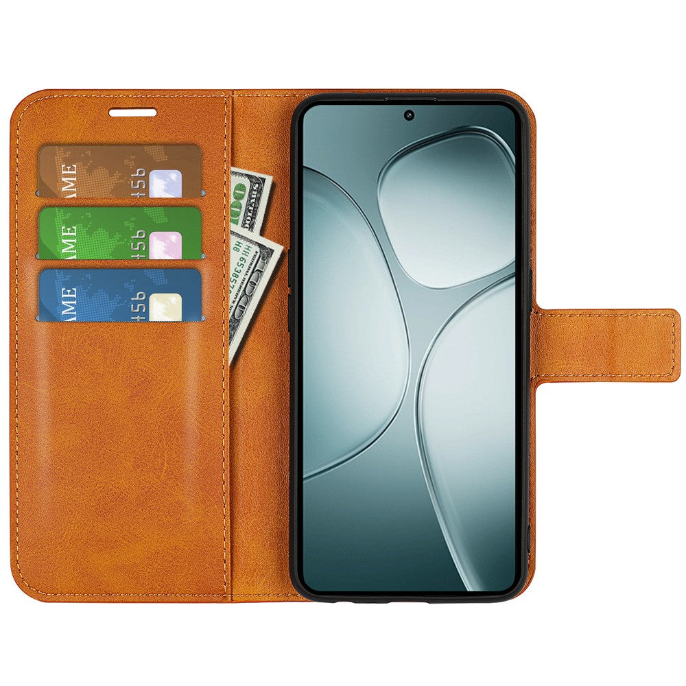 For Xiaomi 14T Stand Case Anti-Scratch Calf Texture Leather Phone Cover