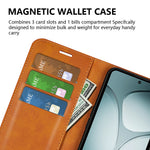 For Xiaomi 14T Stand Case Anti-Scratch Calf Texture Leather Phone Cover