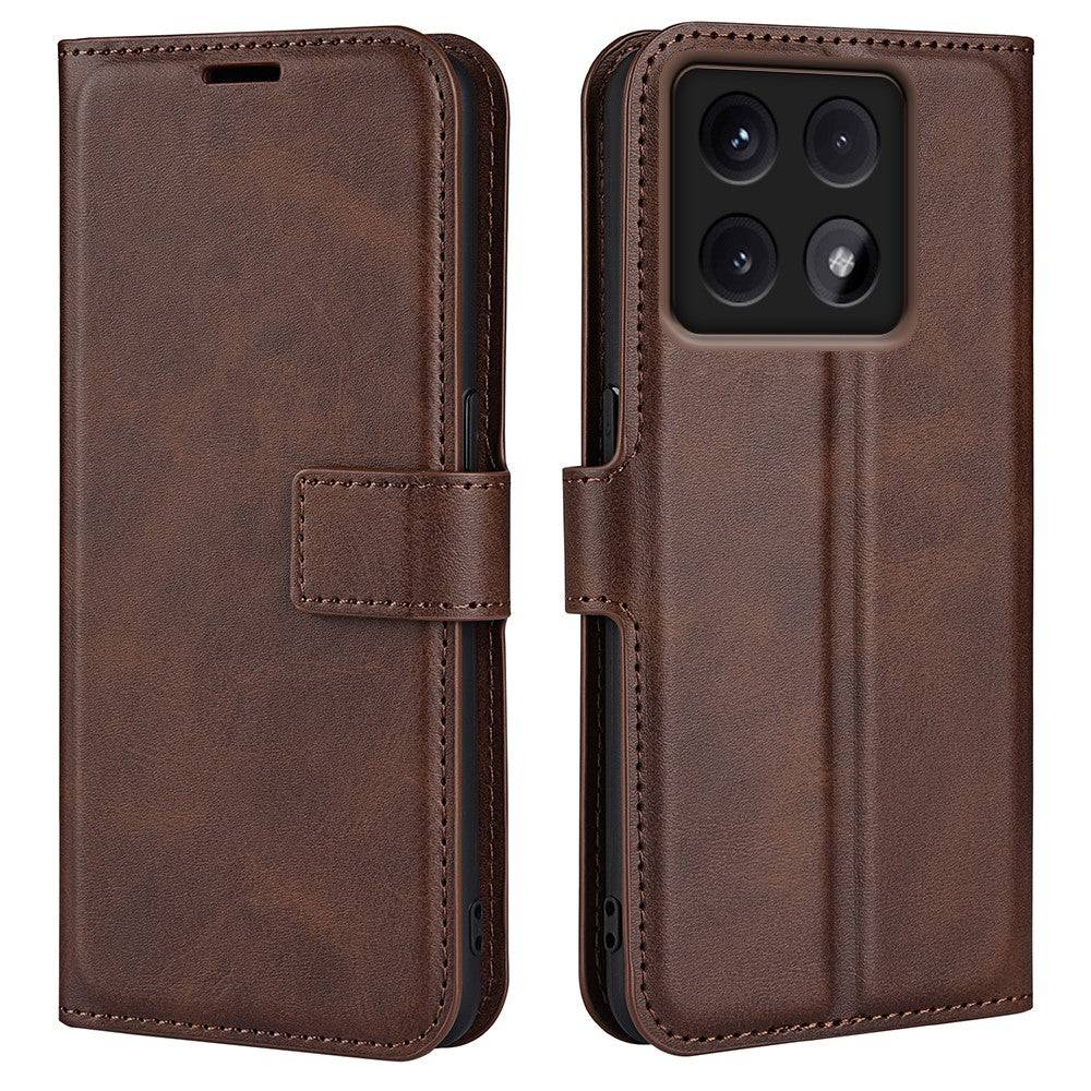 For Xiaomi 14T Stand Case Anti-Scratch Calf Texture Leather Phone Cover