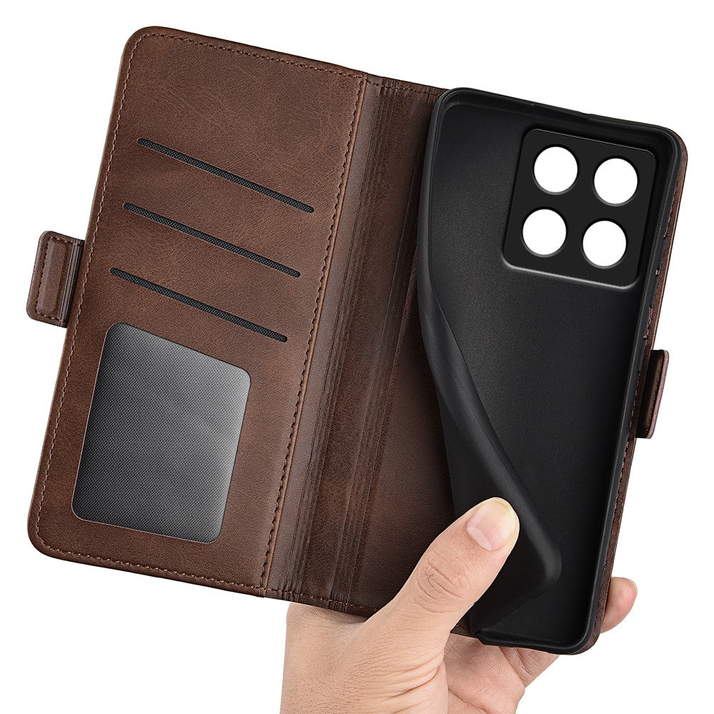 For Xiaomi 14T Stand Case Calf Texture Leather Wallet Phone Cover