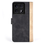 For Xiaomi 14T Pro Wallet Case Leather Phone Cover Splicing Color