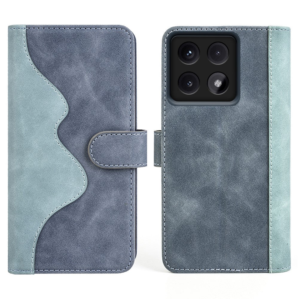 For Xiaomi 14T Pro Wallet Case Leather Phone Cover Splicing Color