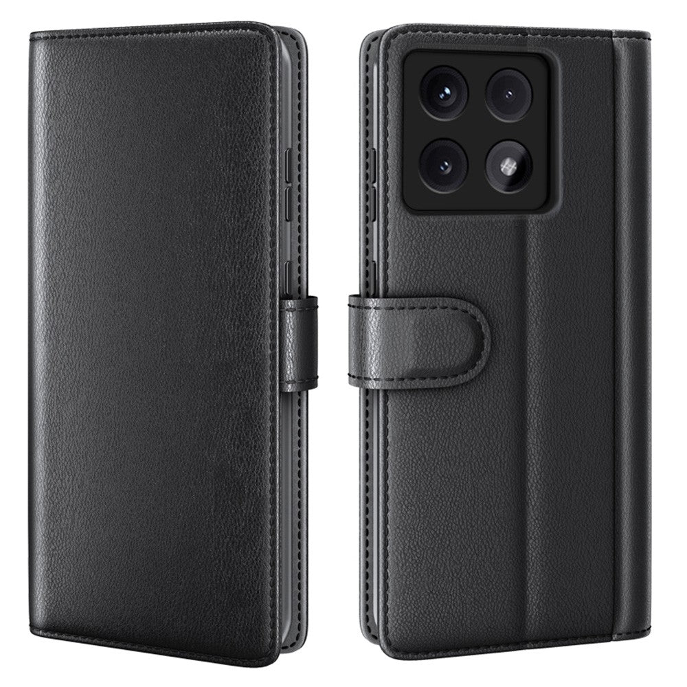 For Xiaomi 14T Pro Case Genuine Split Leather Phone Cover with Wallet Stand