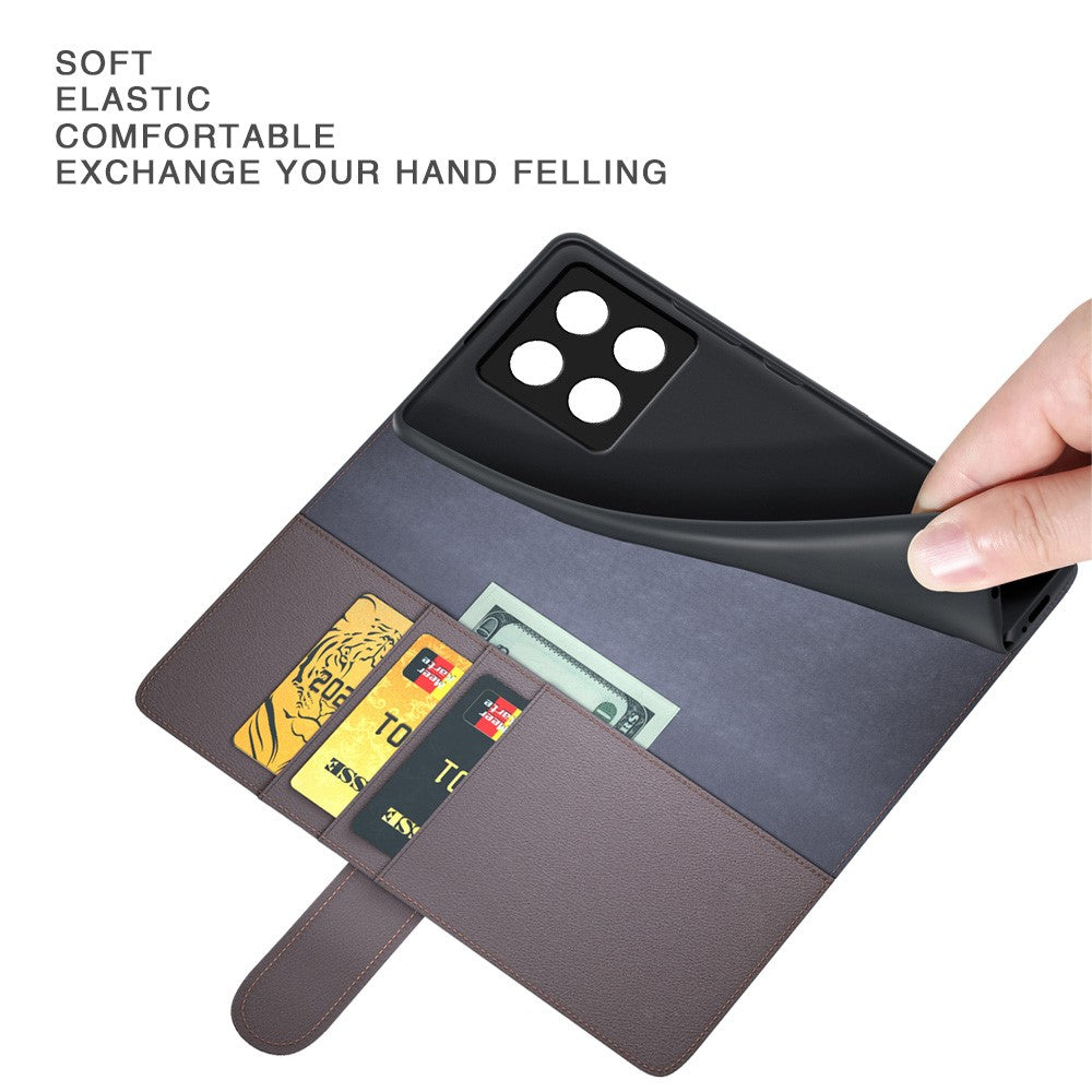 For Xiaomi 14T Pro Case Genuine Split Leather Phone Cover with Wallet Stand