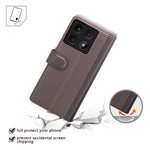 For Xiaomi 14T Pro Case Genuine Split Leather Phone Cover with Wallet Stand