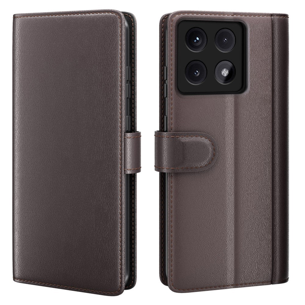 For Xiaomi 14T Pro Case Genuine Split Leather Phone Cover with Wallet Stand
