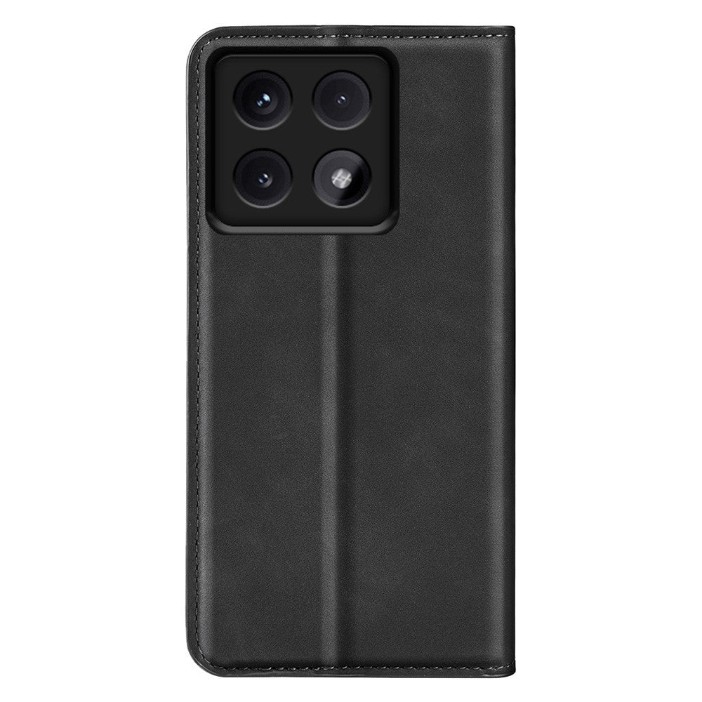 Xiaomi 14T Pro-skal med skin-touch-funktion i läder, plånbok och mobilfodral