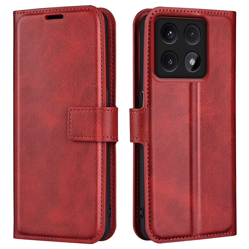 For Xiaomi 14T Pro Stand Case Anti-Scratch Calf Texture Leather Phone Cover