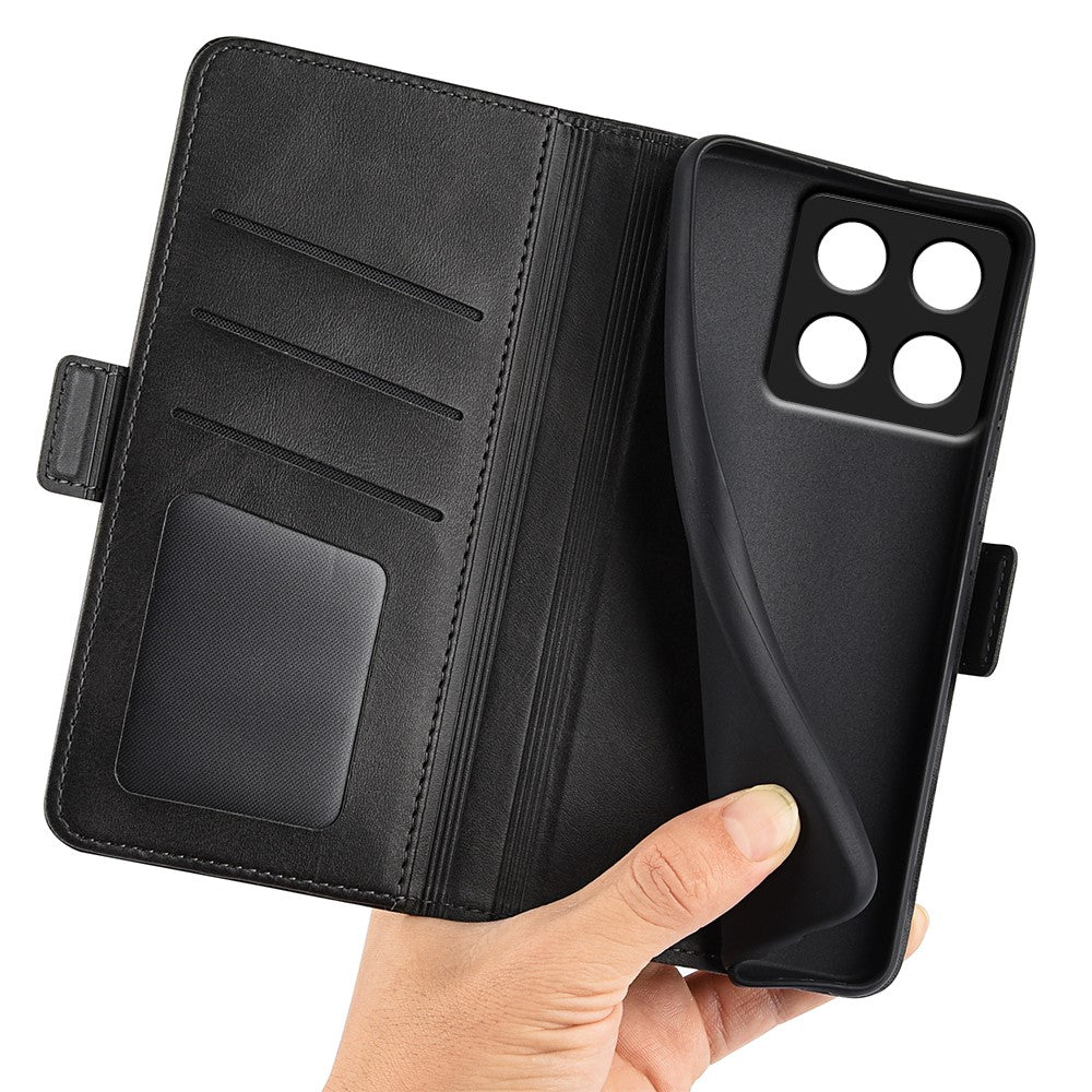 For Xiaomi 14T Pro Stand Case Calf Texture Leather Wallet Phone Cover