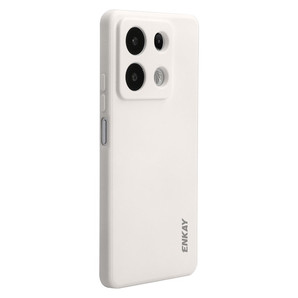 ENKAY HAT PRINCE För Xiaomi Redmi Note 13 Pro 5G / Poco X6 5G Skal Rak Kant Flytande Silikon mobilskal