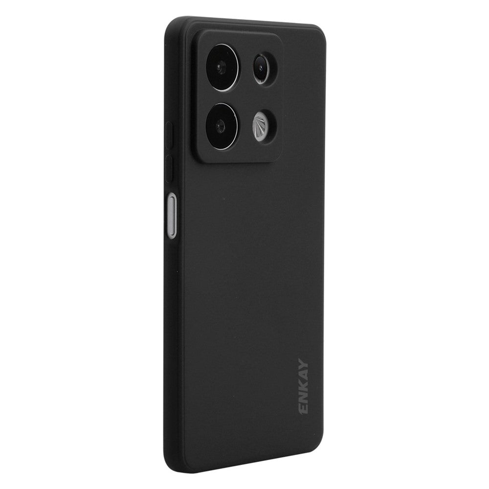 ENKAY HAT PRINCE För Xiaomi Redmi Note 13 Pro 5G / Poco X6 5G Skal Rak Kant Flytande Silikon mobilskal