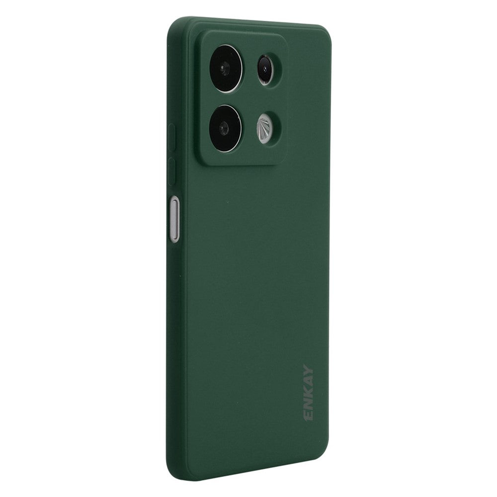 ENKAY HAT PRINCE För Xiaomi Redmi Note 13 Pro 5G / Poco X6 5G Skal Rak Kant Flytande Silikon mobilskal