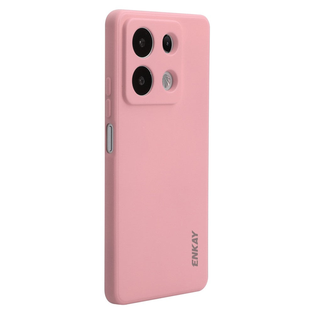 ENKAY HAT PRINCE För Xiaomi Redmi Note 13 Pro 5G / Poco X6 5G Skal Rak Kant Flytande Silikon mobilskal