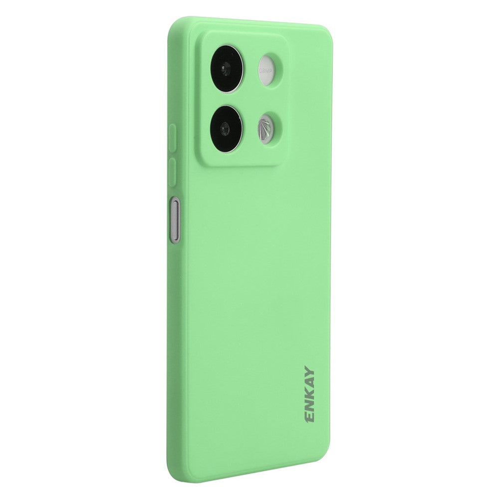 ENKAY HAT PRINCE For Xiaomi Redmi Note 13R Pro 5G Case Straight Edge Liquid Silicone Phone Cover