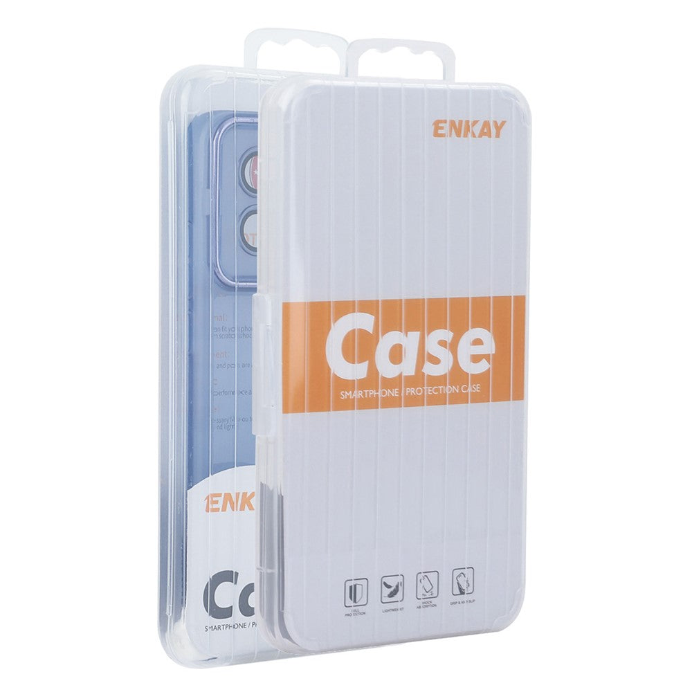 ENKAY HAT PRINCE For Xiaomi Redmi Note 13R Pro 5G Case Matte TPU Phone Cover with Lens Film